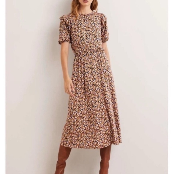 Boden Dresses & Skirts - BODEN Paisley Print Ruffle Jersey Midi‎ Dress Citronelle Multi 12